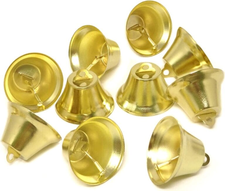 Honbay 20PCS 38mm/1.5inch Gold Jingle Bells Bridal Bells Decoration Bells Christmas Bells for Dog Potty Training, Housebreaking, Making Wind Chimes,Christmas Wreath and etc