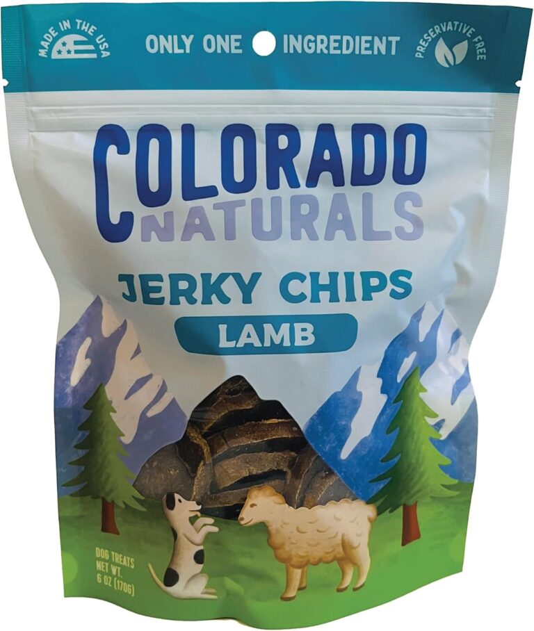 Colorado Naturals Lamb Jerky Chips Dog Treats, 6 oz  All-Natural, Made in USA, No Fillers or Preservatives  Rich in Vitamins and Minerals