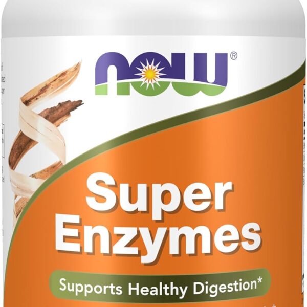 NOW Supplements, Super Enzymes, Formulated with Bromelain, Ox Bile, Pancreatin and Papain, Super Enzymes,90 Capsules