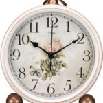 Maxspace Classic Vintage Clock - Elegant and Decorative Analog Clocks,Silent Non-Ticking Clock with Distressed Metal Frame for Office, Living Room or Bedroom