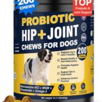Hip and Joint Supplement for Dogs Dog Probiotics Glucosamine Chondroitin MSM Chew for Dog Arthritis Pain Relief Extend Joint Care, Probiotic for Digestive/Gut Health for Large/Small/Senior Breed Dogs