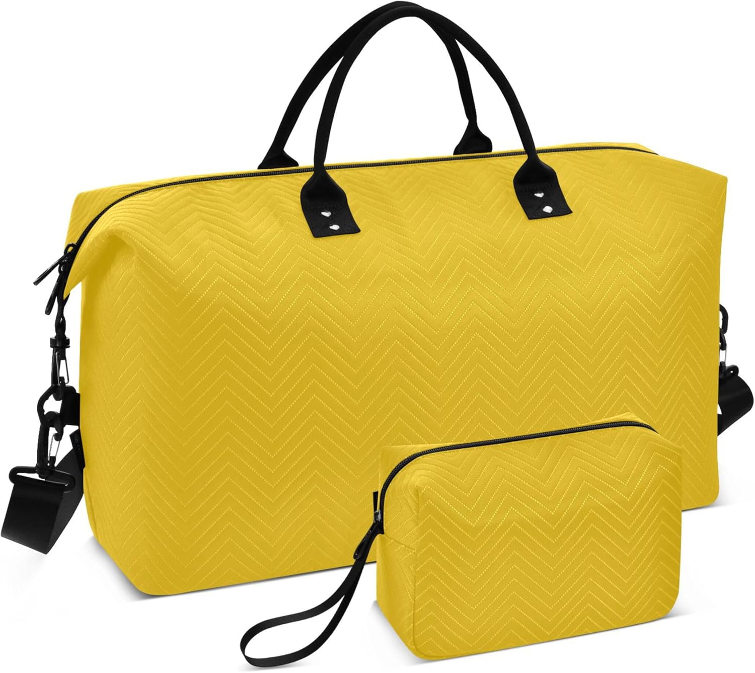 Chrome Yellow Duffle Travel Bags & Cosmetic Pouch Set of 2, Animal Womens Tote Duffle Bag Carry on Duffel Overnight Chrome Yellow Duffle Travel Bags & Cosmetic Pouch Set of 2, Animal Womens Tote Duffle Bag Carry on Duffel Overnight