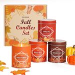 Fall & Winter Candle Gift Set  36oz (49oz) Soy Candles with Cozy & Warm Seasonal Scents  Pumpkin Spice, Cinnamon Clove, Apple Pie, Hello Fall  Christmas, Holiday & Birthday Gifts