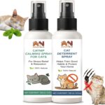 Cat Spray 2-Pack Furniture Saver Kit  150ml Cat Deterrent Spray + Calming Catnip Spray  Anti-Scratch Training & Stress Relief Solution for Indoor Cats & Kittens
