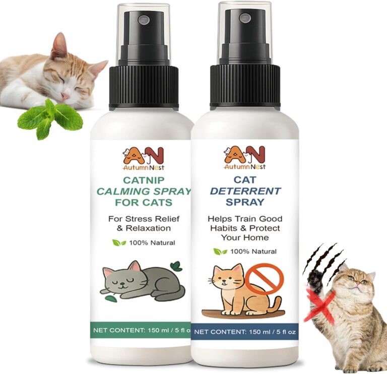 Cat Spray 2-Pack Furniture Saver Kit  150ml Cat Deterrent Spray + Calming Catnip Spray  Anti-Scratch Training & Stress Relief Solution for Indoor Cats & Kittens