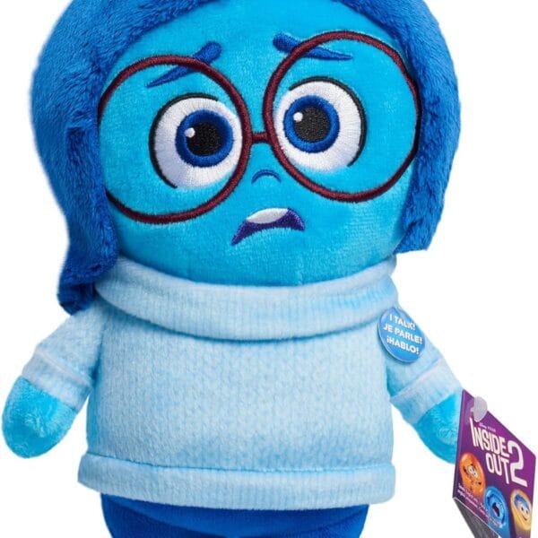 Inside Out 2 Talk It Out Small Plush - Sadness, Holiday Stocking Stuffers, Gifts, Presents, Kids Toys for Ages 3 Up by Just Play
