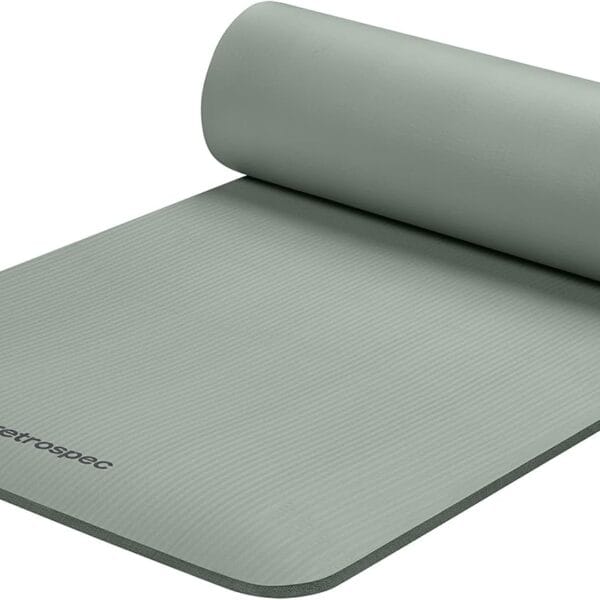 Retrospec Solana Yoga Mat Thick 1/2in Non-Slip Workout Mat with Nylon Strap - 72x24in Exercise Mat for Pilates, Stretching & Fitness - BPA Free, Easy Clean