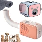 Pet Dryer with Pet Dryer Box 108L and Pad, Hands-Free, Ventilation and Circulation, Anti Hair Flying, Foldable Low Noise ldeal for Drying Cat and Dog Hair