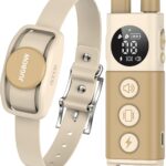 Jugbow Dog Training Collar with Remote  Rechargeable Waterproof E-Collar for Small, Medium & Large Dogs, 4 Training Modes (Beep, Vibration, Static, LED Light), Long Range Control (Beige)