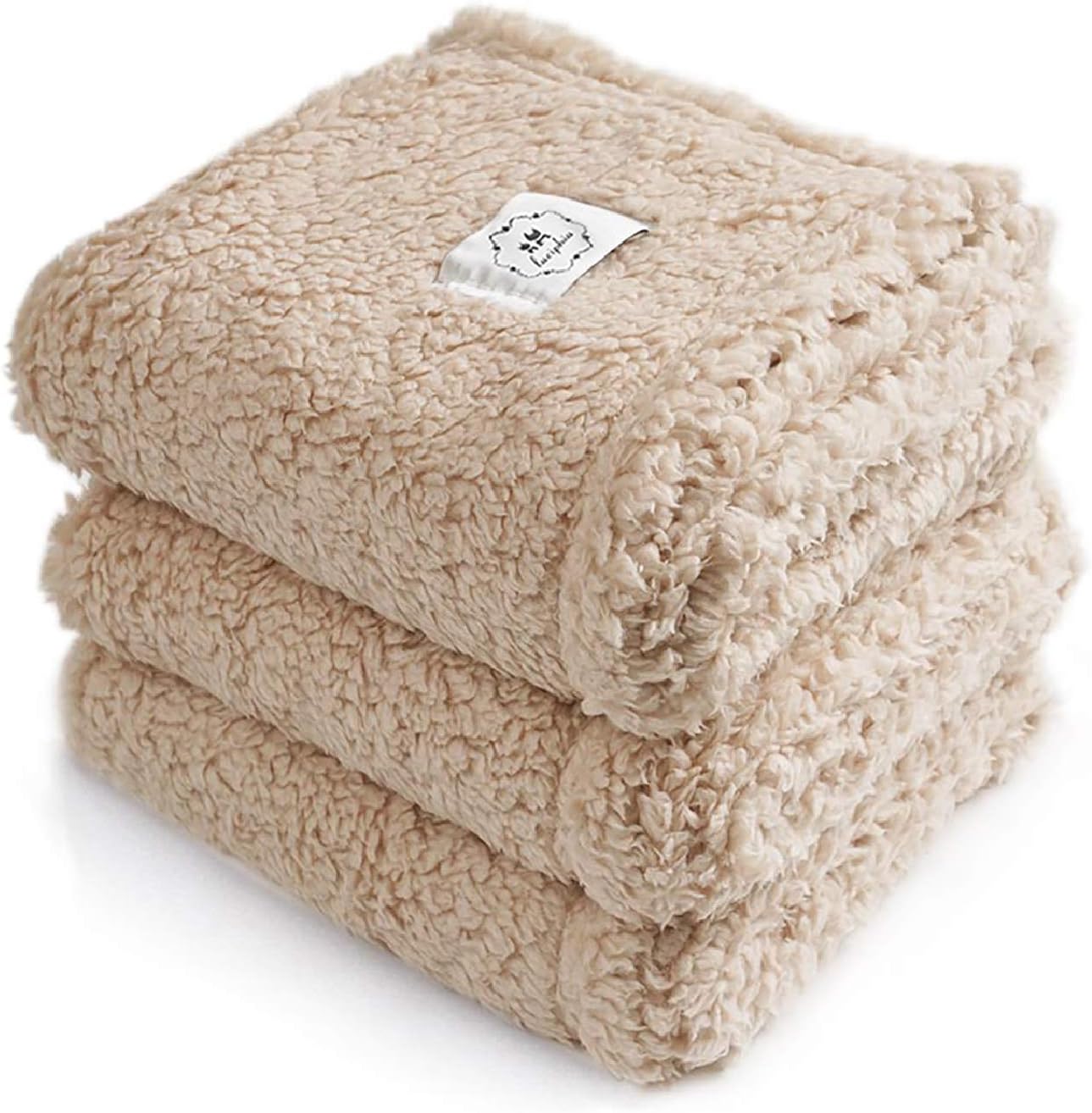 1 Pack 3 Calming Blankets Fluffy Premium Fleece Pet Blanket Soft Sherpa Throw for Dog Puppy Cat Beige Small (23" x16'') 1 Pack 3 Calming Blankets Fluffy Premium Fleece Pet Blanket Soft Sherpa Throw for Dog Puppy Cat Beige Small (23" x16'')