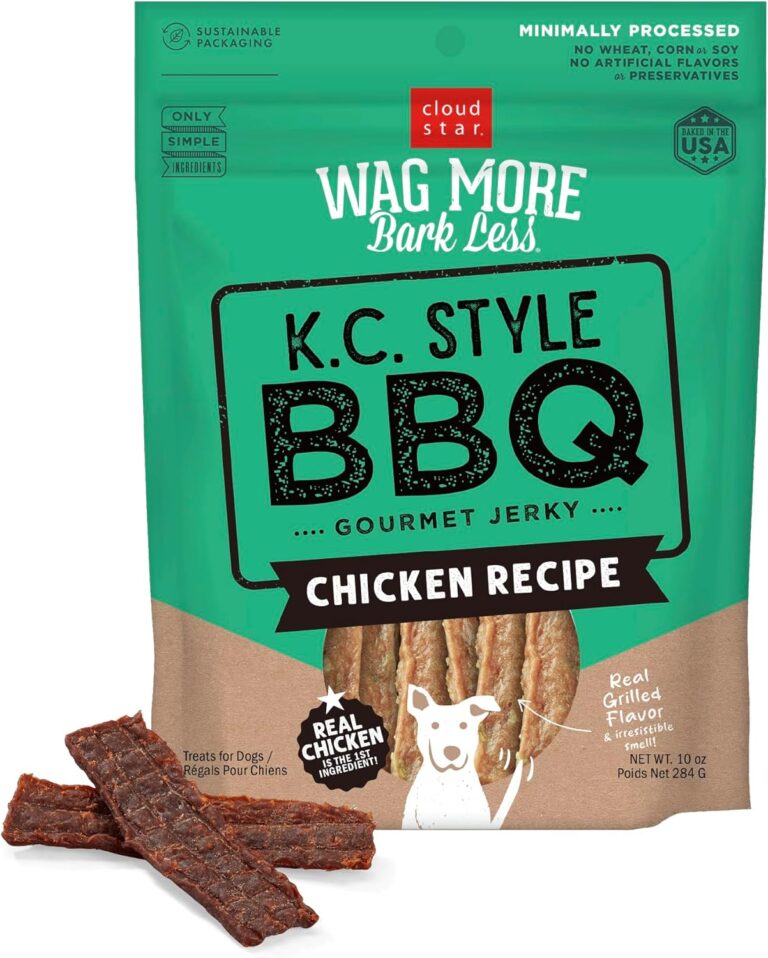 Cloud Star Wag More Bark Less Jerky Grain Free Dog Treats, Kansas City BBQ Chicken, 10 oz. Pouch