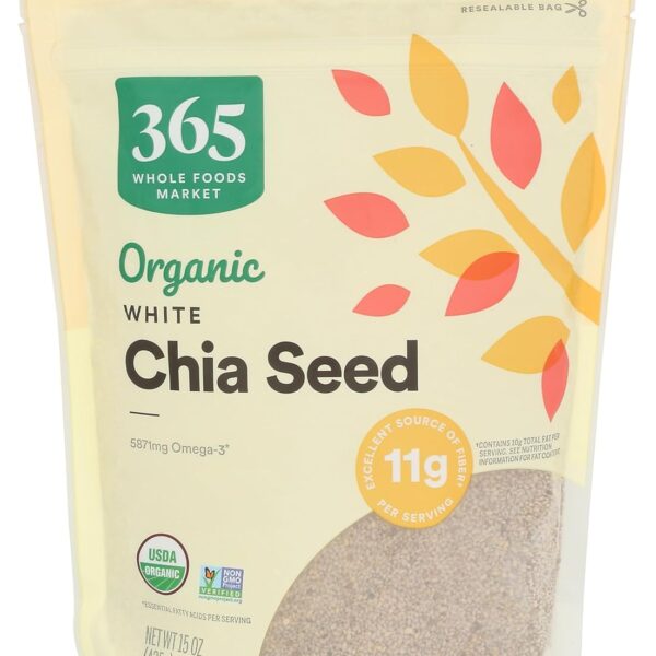 365 by Whole Foods Market, Organic White Chia Seed, 15 Ounce