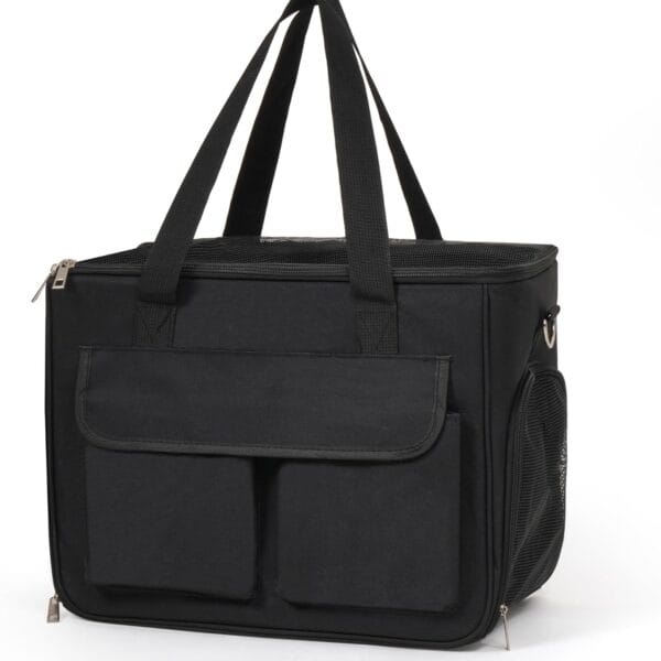 Cat & Dog Carrier for Pets Up to 15 Lbs, Airline Approved Soft-Sided Collapsible Pet Carrier for Cats & Dogs, Cat Carrier with Breathable Mesh, Padded Interior Ideal for Car Rides, Daily Use(Black)