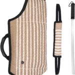 Professional Dog Bite Training Set 3 in 1 Dog Bite Sleeve Arm + Whip Agitation Stick for Dogs Training Protection for Biting + Dog Bite Pillow Tug Toy, Interactive K9 Pitbull German Shepherd Puppy