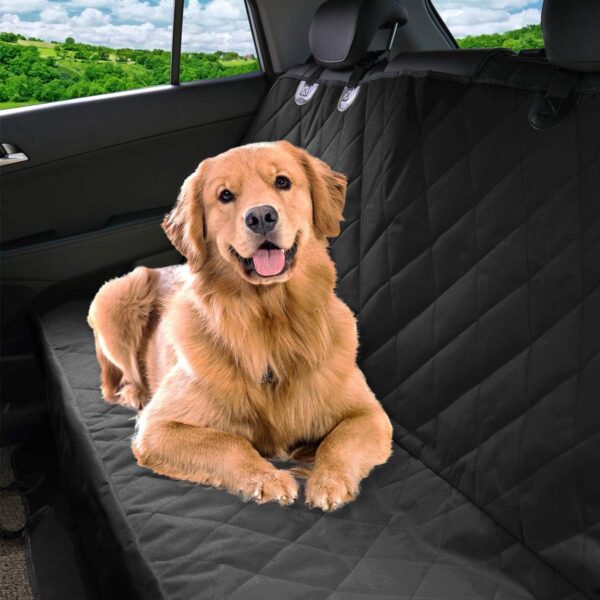 Pet Magasin Bench Car Seat Cover Dog Car Seat Protector 100% Waterproof Heavy Duty Pet Nonslip Hammock Black 58 x 54 Universal Fit for Cars SUVs and Truck