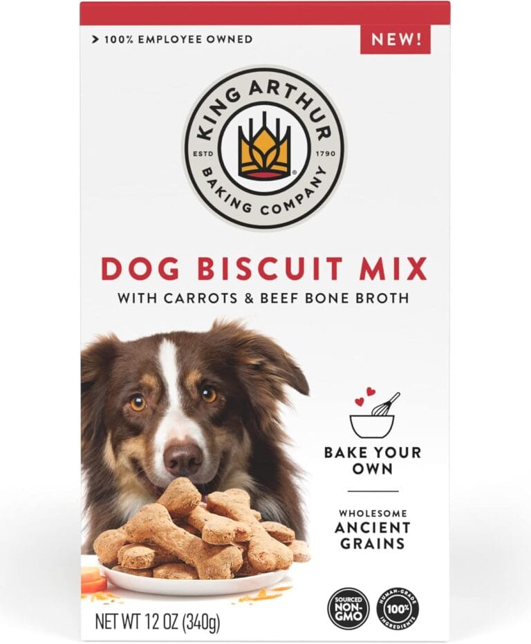 King Arthur Dog Biscuit Mix, Beef Bone Broth & Carrot, Homemade Dog Treats, 12oz