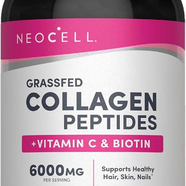 NeoCell Collagen Peptides Pills | 270 Caplets | with Vitamin C and Biotin | Grass Fed Bovine | Hair, Skin, & Nails | for Women and Men