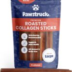 Pawstruck All Natural 11-12" Roasted Collagen Sticks for Dogs  Low Odor & Long-Lasting Bully Stick & Rawhide Alternative, Single Ingredient, Vet Approved  5 Pack