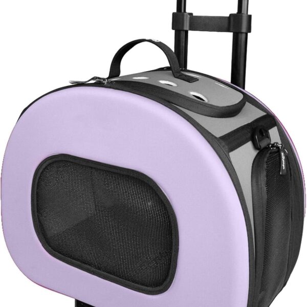 Pet Life  'Final Destination' Military-Grade Hardshell and Light 2-in-1 Wheeled or Carrying Travel Airline Cat and Dog Carrier Crate or Portable Pet Kennel