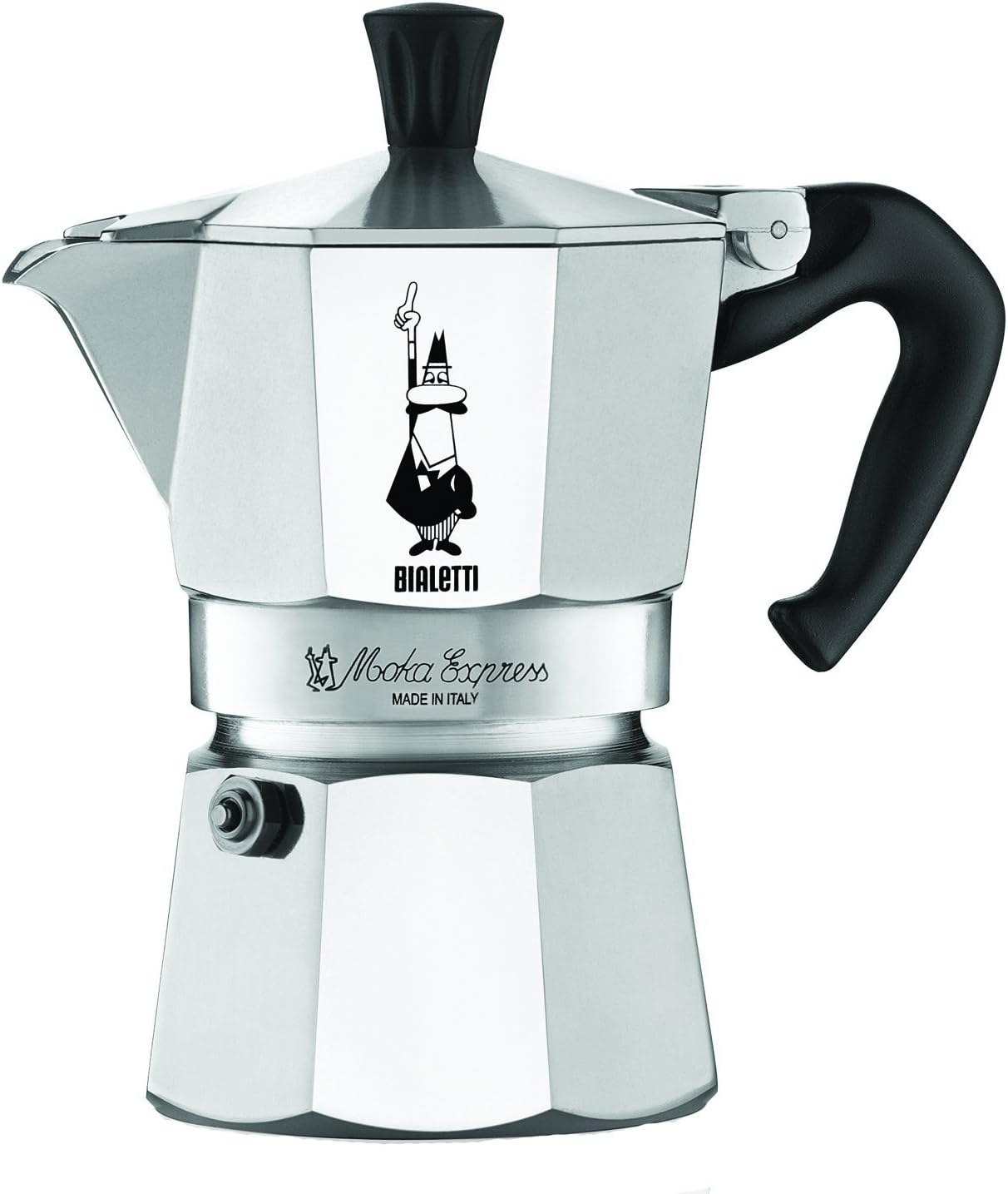 Bialetti - Moka Express: Iconic Stovetop Espresso Maker, Makes Real Italian Coffee, Moka Pot 3 Cups (4.3 Oz - 130 Ml), Aluminium, Silver Bialetti - Moka Express: Iconic Stovetop Espresso Maker, Makes Real Italian Coffee, Moka Pot 3 Cups (4.3 Oz - 130 Ml), Aluminium, Silver