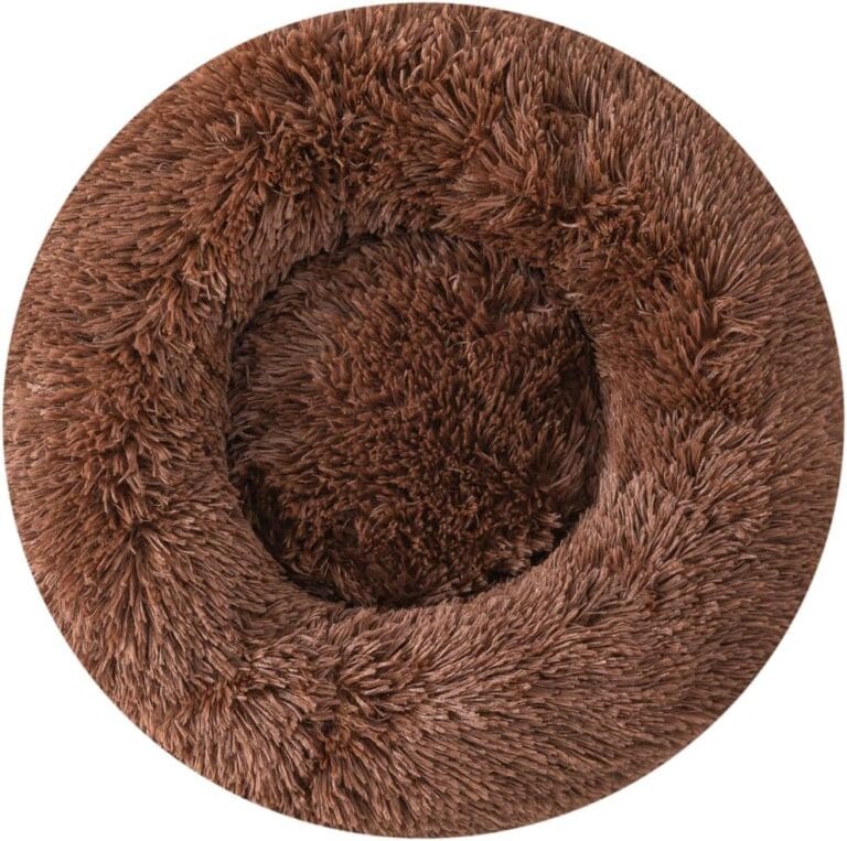 Cat Beds for Indoor Cats Doughnut Dog Bed Kitten Bed Pet Bed Calming Cuter Puppy Bed Small Pet Bed Fluffy Dog Bed Small Round Bed Up to 7 Lbs