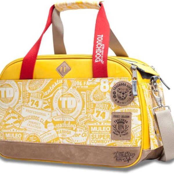 Touchdog Airline Approved Around-The-Globe Passport Designer Pet Carrier, One Size, Yellow