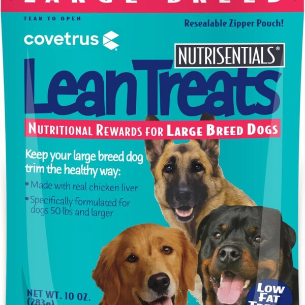 Covetrus Nutrisential Lean Treats for Large Dogs - Soft Dog Treats for Large Dogs - Nutritional Low Fat Bite Size - Chicken Flavor - 10oz