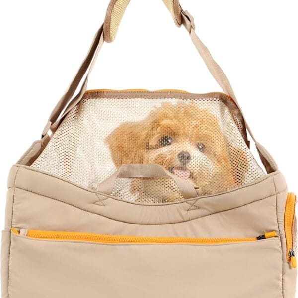 Soft and Comfortable Pet Carrier and Business Backpack with Strong Support - Ideal for Business, Travel, and Outings with Small Dogs and Cats (Kahki,15.7" L x 5.5" W x 9.8" Hup to 16lbs