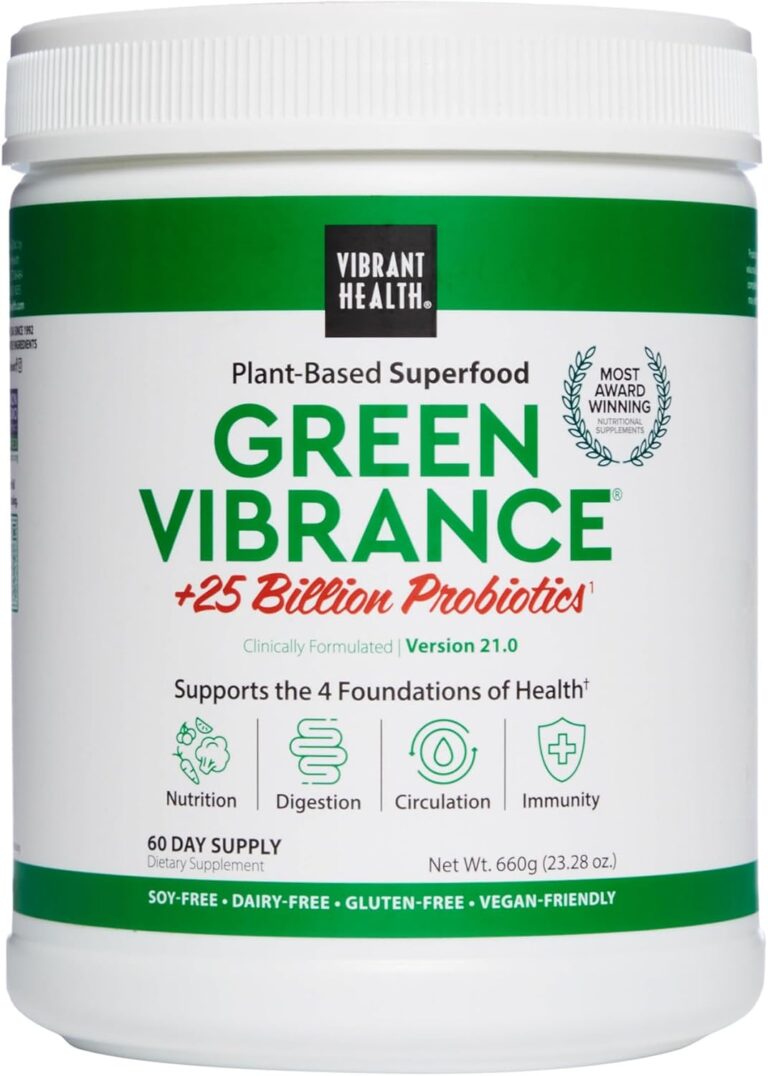 Vibrant Health, Green Vibrance, Vegan Superfood Powder, Boost Energy, 60 Servings