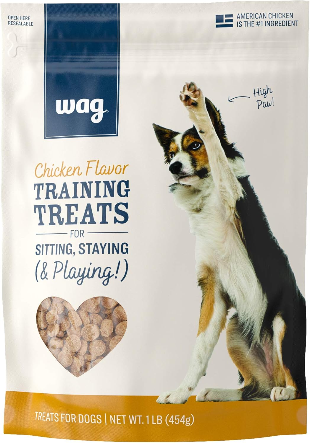 Amazon Brand Wag Chicken Flavor Training Treats for Dogs, 1 lb. Bag (16 oz) Amazon Brand Wag Chicken Flavor Training Treats for Dogs, 1 lb. Bag (16 oz)