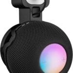 Outlet Wall Mount Holder Stand Fits for Apple HomePod Mini, A Space-Saving Accessory for HomePod Mini Smart Home Speakers with Cord Management, Hide Messy Wires (Black)