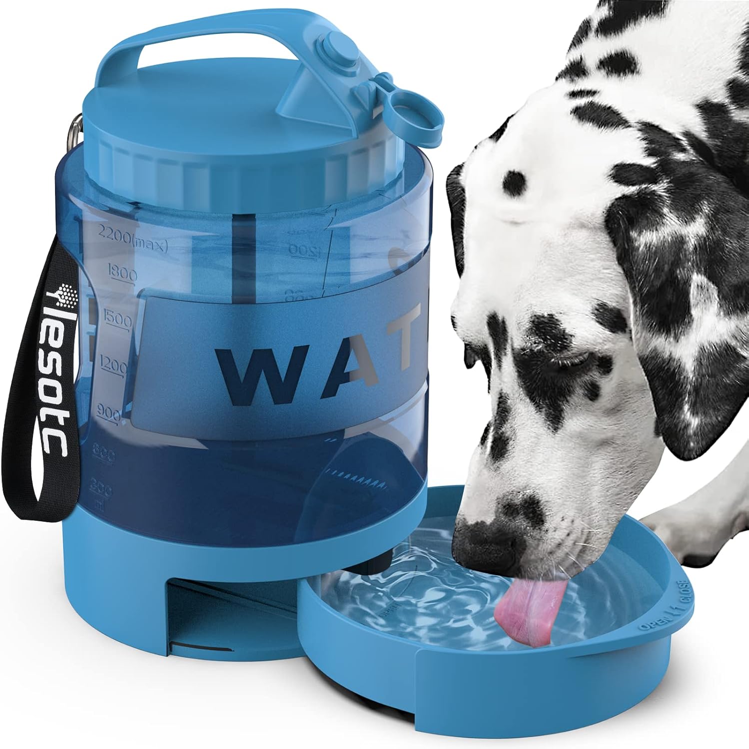 Dog Water Bowl Dispenser 77oz, Large Pet Dog Water Bottle Portable with Pull-Out Travel Water Bowl for Dogs, Portable Water Bowl for Dogs on The Go, Camping Essentials Hiking Traveling Accessories Dog Water Bowl Dispenser 77oz, Large Pet Dog Water Bottle Portable with Pull-Out Travel Water Bowl for Dogs, Portable Water Bowl for Dogs on The Go, Camping Essentials Hiking Traveling Accessories