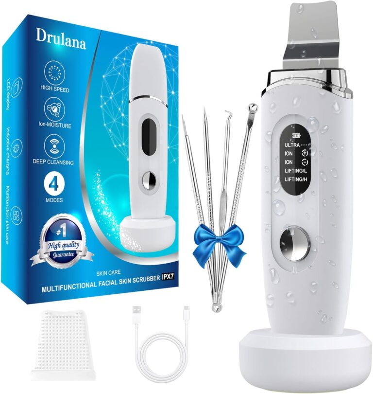 Skin Scrubber Face Skin Spatula Facial Scrubber Spatula Blackhead Remover Tools with 4 Modes, LCD Display, Waterproof