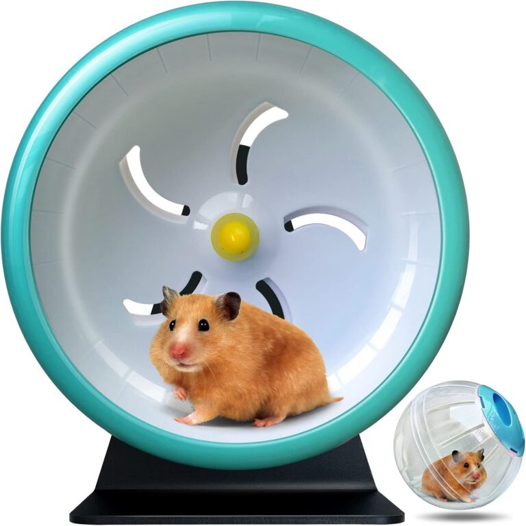 Hamster Wheel,Super Silent Hamster Exercise Wheels,Adjustable Stand Hamsters Exercise Wheels,Quiet Running Wheels,7 inch Rat Wheel for Hamsters Mice Or Other Small Animals (7 in Blue)
