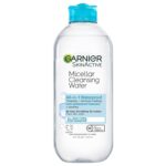 Garnier Micellar Water For Waterproof Makeup, Hydrating Facial Cleanser & Makeup Remover, Suitable for Sensitive Skin, Vegan, Cruelty Free, 13.5 Fl Oz (400mL), 1 Count