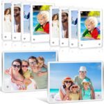 10 Pcs Acrylic Fridge Magnetic Picture Frame Set - Clear Mini 2.4x3.5 & 4x6 Refrigerator Magnetic Photo Frame, Double Sided Display for Kitchen, Wall - Fit Polaroid Instax Film Frame