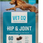 VetIQ Glucosamine Hip & Joint Supplement for Dogs, 60 Soft Chews, Joint Support Supplement with MSM and Krill, Dog Health Supplies Large & Small Breed, Chicken Flavored Chewables