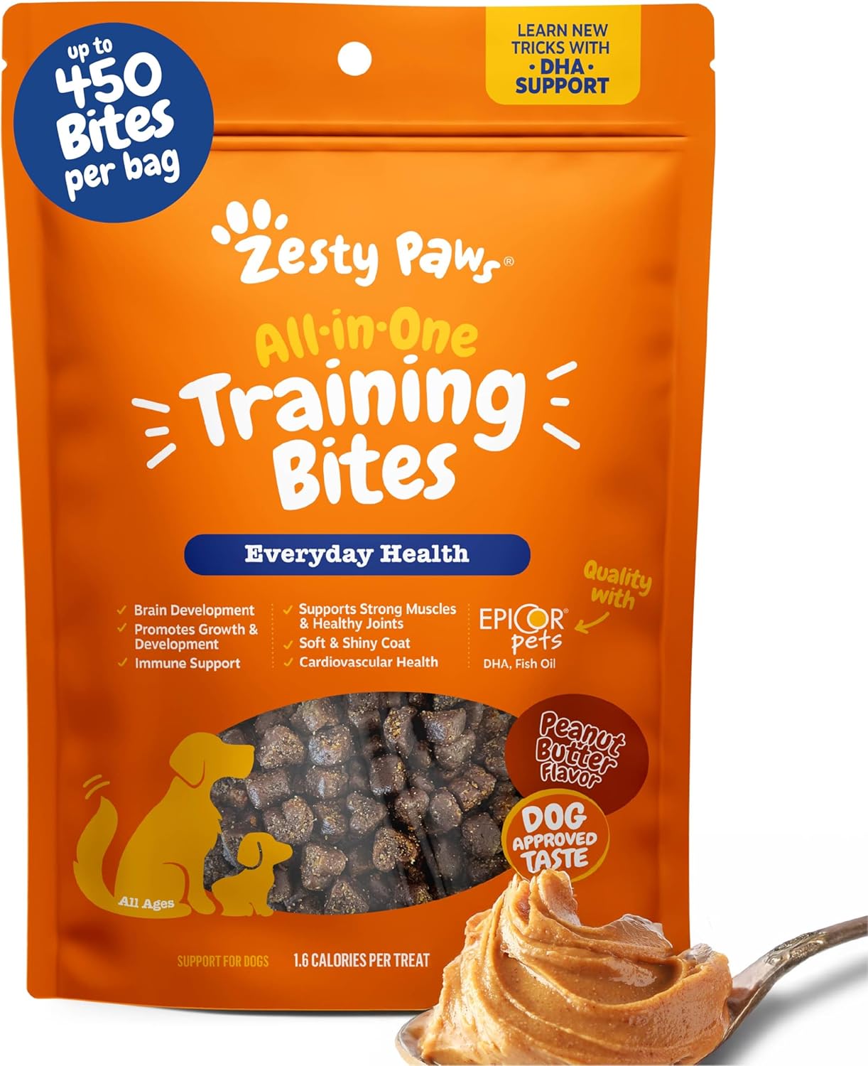 Zesty Paws Training Treats for Dogs & Puppies - Dog Treats for Training - Healthy Dog Chews for Hip, Joint & Muscle Health - for All Breeds and Ages - PB Flavor - 8oz Zesty Paws Training Treats for Dogs & Puppies - Dog Treats for Training - Healthy Dog Chews for Hip, Joint & Muscle Health - for All Breeds and Ages - PB Flavor - 8oz