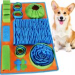 Vivifying Snuffle Mat for Dogs, Interactive Dog Puzzle Toy for Boredom and Mental Stimulation, Enrichment Feeding Game Sniff Mat Helps Slow Eating and Keep Busy