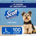 Scott Pet Guard Dog Pads - Size Large - 22" x 22" - 100 Pack