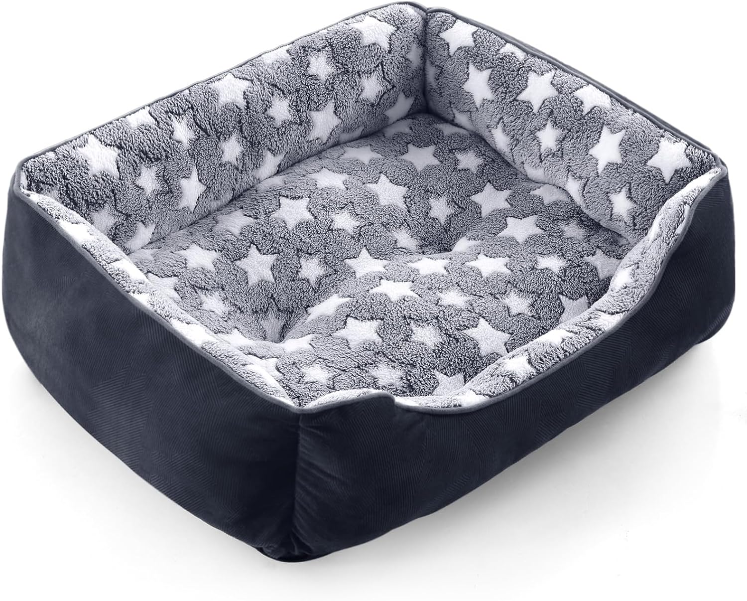 GASUR Small Dog Beds Small Size Dogs, Rectangle Washable Dog Bed, Orthopedic Dogs Sofa Bed, Pet Cuddler Anti-Slip Bottom, Soft Calming Sleeping Warming Puppy Bed (S (20"x 19"x 6"), Black) GASUR Small Dog Beds Small Size Dogs, Rectangle Washable Dog Bed, Orthopedic Dogs Sofa Bed, Pet Cuddler Anti-Slip Bottom, Soft Calming Sleeping Warming Puppy Bed (S (20"x 19"x 6"), Black)