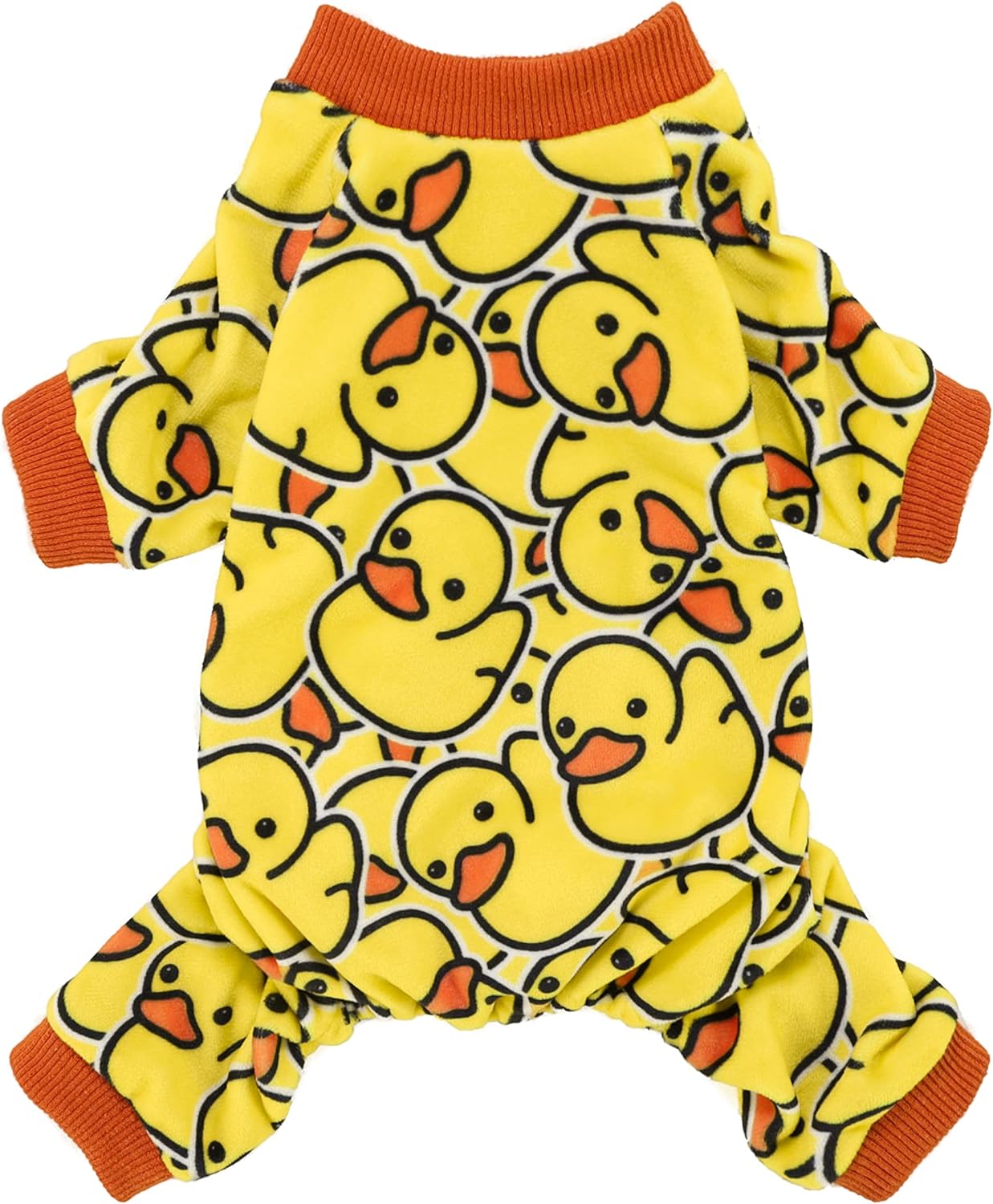 Fitwarm Funny Duck Dog Pajamas, Dog Winter Clothes for Small Dogs Girl, Lightweight Velvet Pet Jumpsuit, Cat Onesie, Yellow, Medium Fitwarm Funny Duck Dog Pajamas, Dog Winter Clothes for Small Dogs Girl, Lightweight Velvet Pet Jumpsuit, Cat Onesie, Yellow, Medium