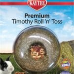 Kaytee Timothy Roll 'n' Toss Toy and Treat for Pet Rabbits, Guinea Pigs, and Chinchillas