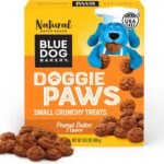 Blue Dog Bakery Natural Dog Treats, Doggie Paws, Peanut Butter Flavor, 16.2oz (1 Count)