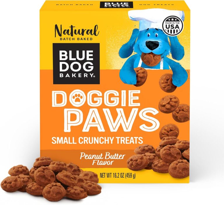 Blue Dog Bakery Natural Dog Treats, Doggie Paws, Peanut Butter Flavor, 16.2oz (1 Count)