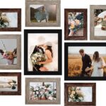 LUCKYLIFE Picture Frames Collage Wall Decor 10-Pack, Gallery Wall Frame Set with 8x10 5x7 4x6 Frames in 3 Different Finishes