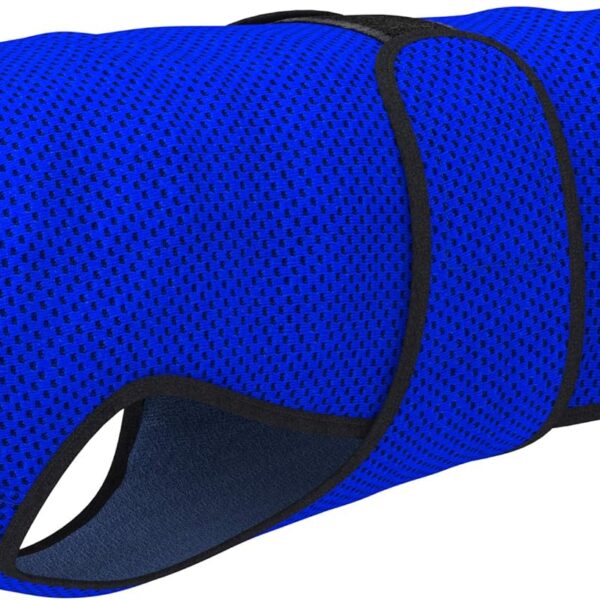 Dog Cooling Vest. Lightweight Jacket with Evaporative Cool Microfiber Technology, UV Protection Shirt for Beach, Sizing for Small, Medium and Large Dogs (L, Dark Blue)