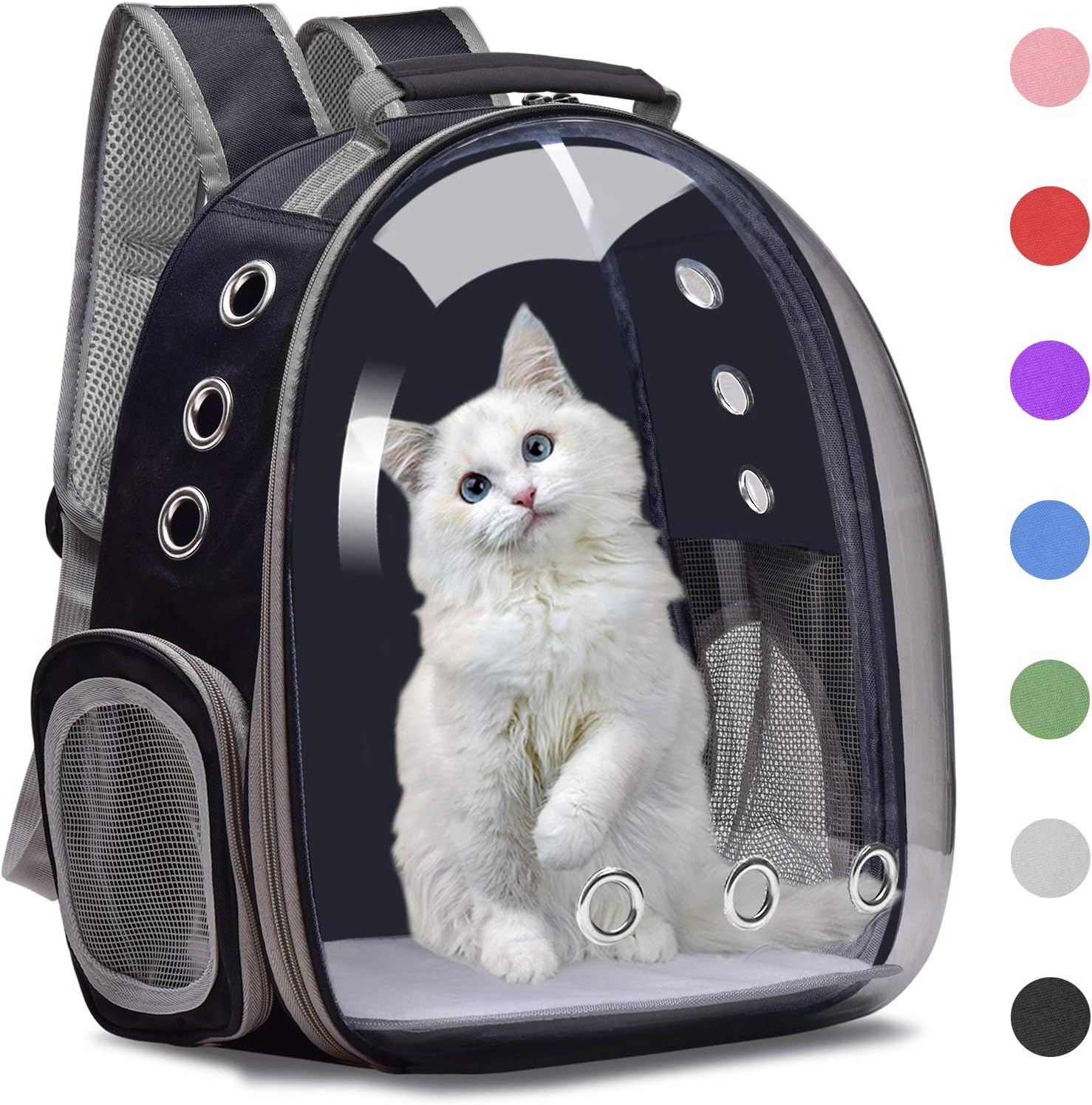 Henkelion Backpack Carrier/Bubble Carrying Bag for Small Medium Dogs Cats, Space Capsule Pet Carrier for Hiking, Travel, Airline Approved- Black Henkelion Backpack Carrier/Bubble Carrying Bag for Small Medium Dogs Cats, Space Capsule Pet Carrier for Hiking, Travel, Airline Approved- Black