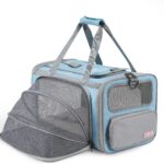 Pawaii Airline Approved Cat Carrier, Cat, Dog Carrier with ID Tag, Collapsible Pet Travel Carrier, Foldable, Protable, Comfortable, Convenient Pet Travel Carrier for Cats and Puppy