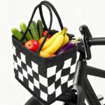 Bike Basket Front for Bike, Woven Felt Bicycle Handlebar Basket for Adults, Detachable Storage Basket for Commuting, Shopping, Picnic, Daily Riding Accessories